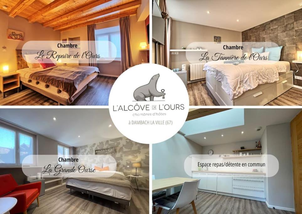 Le Repaire De L'Ours - L'Alcove De L'Ours - Chambre Cosy 2 Pers Dambach Extérieur photo